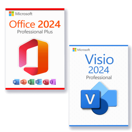 Microsoft Office 2024 Professional Plus + Microsoft Visio 2024 Professional license for 3 devices