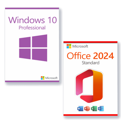 Microsoft Office 2024 Standard + Microsoft Windows 10 Professional license for 3 devices