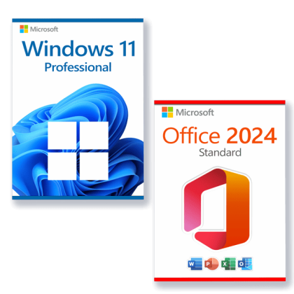 Microsoft Office 2024 Standard + Microsoft Windows 11 Professional license for 3 devices