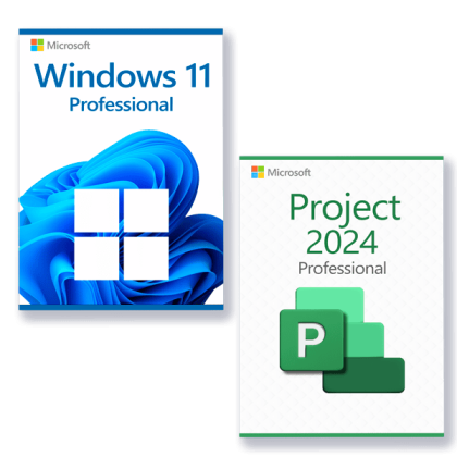 Microsoft Windows 11 Professional + Microsoft Project 2024 Professional license for 3 devices